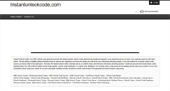 Desktop Screenshot of instantunlockcode.com