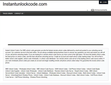 Tablet Screenshot of instantunlockcode.com
